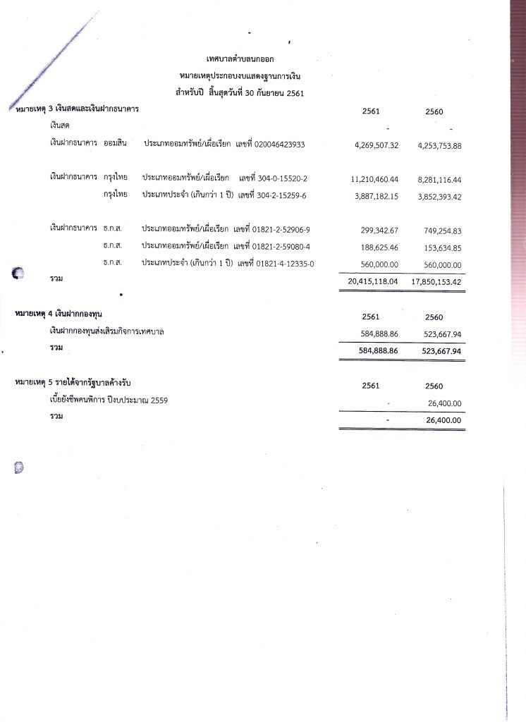รายงานทางการเงิน