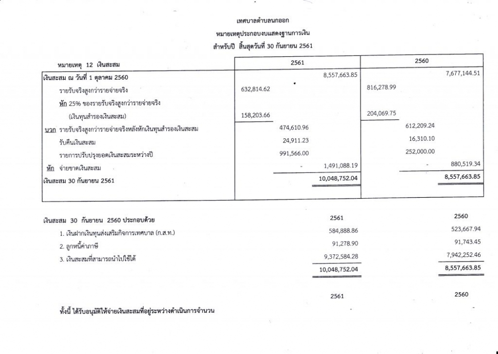 รายงานทางการเงิน