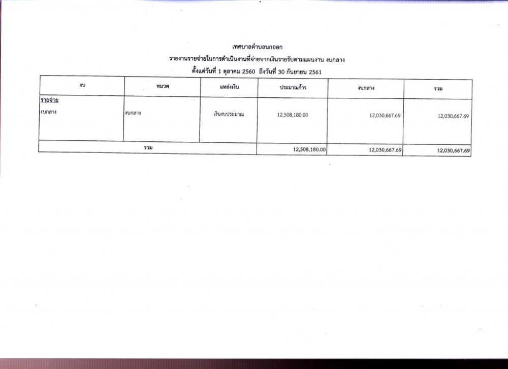 รายงานทางการเงิน